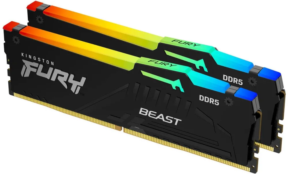 Memorie RAM Kingston Fury Beast RGB 64GB [2x32GB 6000MHz DDR5 CL36 DIMM]