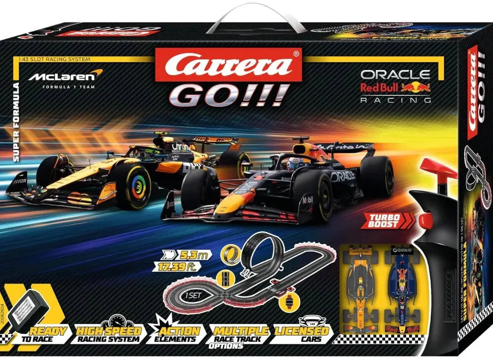 Jucarie creativa Carrera Set Masinute Carrera GO !!!, Super Formula, 5, 3 metri