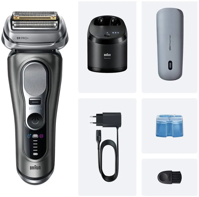 Aparat de ras electric BRAUN Seria 9 PRO+ 9675CC 60 minute autonomie utilizare umeda/uscata