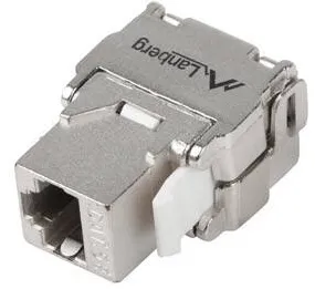Accesoriu Retea LANBERG Cuplaj modular cu montaj fara scule, Lanberg, Keystone RJ45 180° FTP cat5e, gri