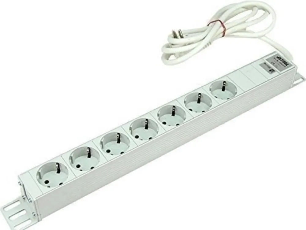 Rittal Prelungitor 48,3cm 7 prize Fara Comutator 230V/16A