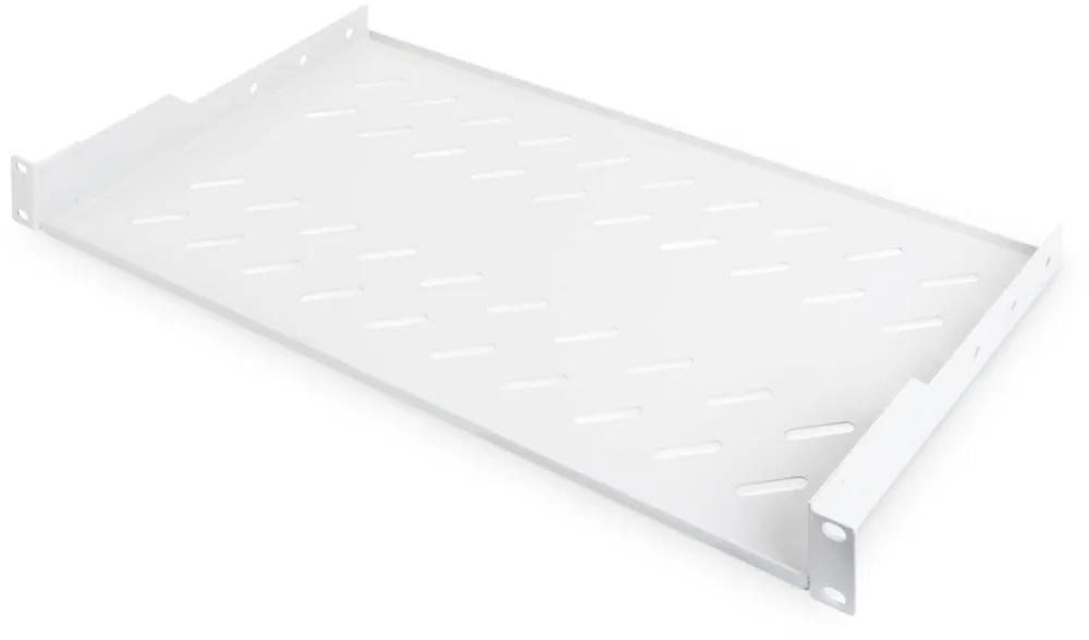 Rack Digitus 1U shelf for racks from 400 mm depth 45x483x250 mm, up to 15 kg, grey (RAL 7035)