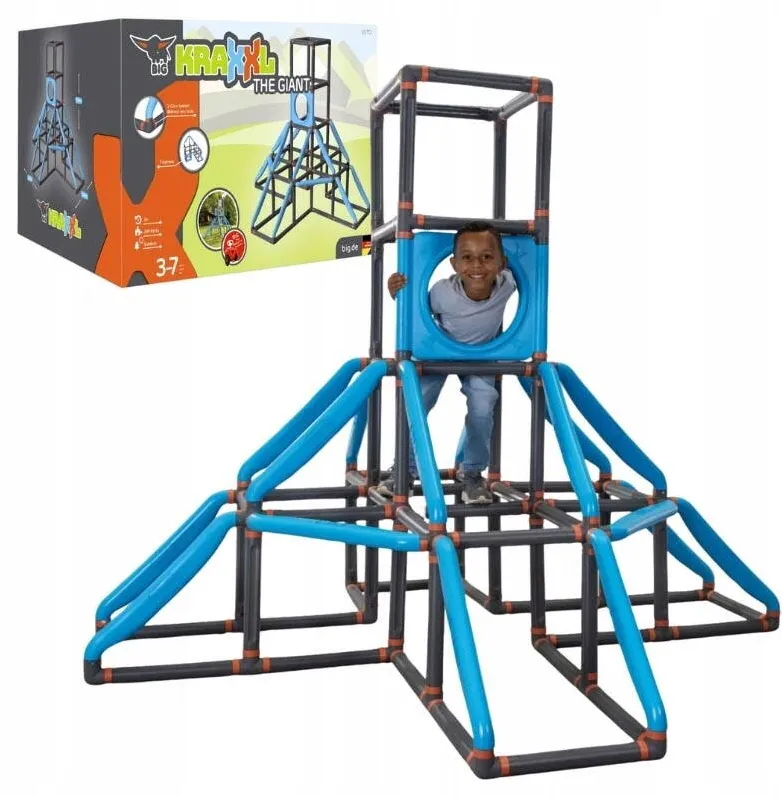 BIG Turn De Catarat, Big, Big Kraxxl, Robust Si Durabil, Rezistent La Intemperii, Sistem Cu Doua Clicuri Pentru Asamblare Usoara, 185 X 185 X 230 cm, Negru/Albastru