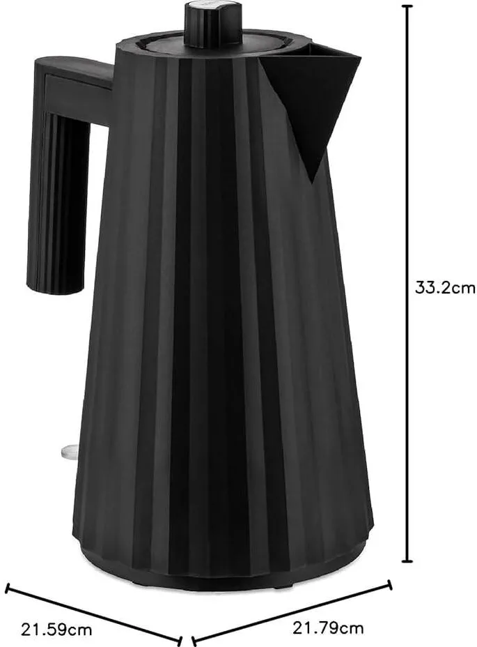 Alessi Fierbator electric Plisse MDL06 B, negru, 1,7L, 29x21x16cm