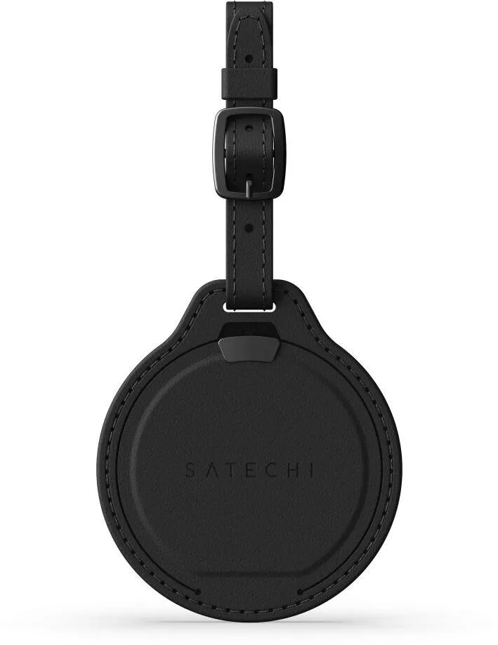 Satechi Tracker de bagaj din piele vegana Satechi, negru