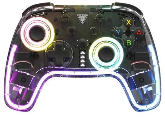 Gamepad DragonShock Controller Wireless Dragonshock Orion Glow, iluminare RGB pentru Nintendo Switch Transparent
