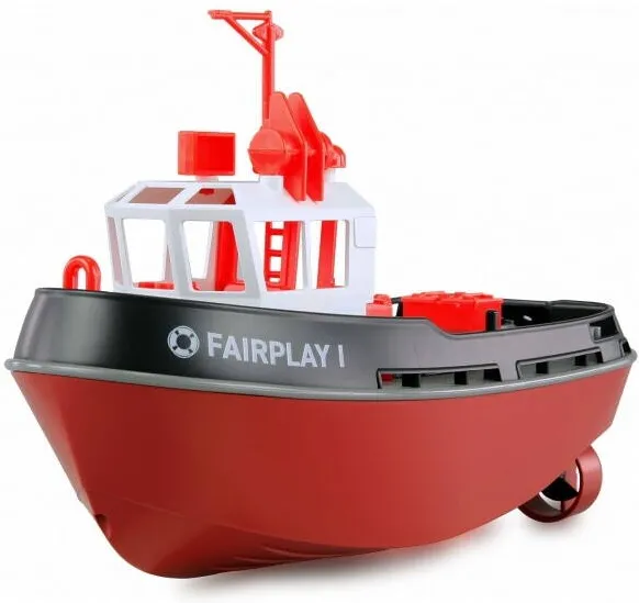 Barca AMEWI Barca cu telecomanda AMEWI, Fairplay I, 1:72, rosu/negru, 225x95x100mm, control de la distanta 2.4 GHz