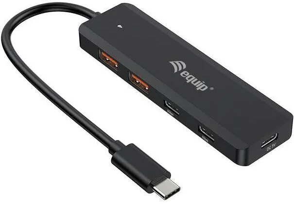 Hub USB EQUIP Hub, EQUIP, USB 3.2, 4-Port, Negru