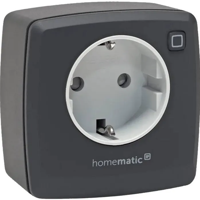 Homematic IP Homematic IP switching socket (HmIP-PS-2-A) anthracite
