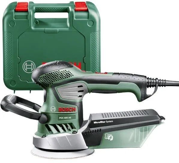 BOSCH PEX 400 AE - Slefuitor cu excentric, 370 W, 125 mm, turatie reglabila, valiza plastic