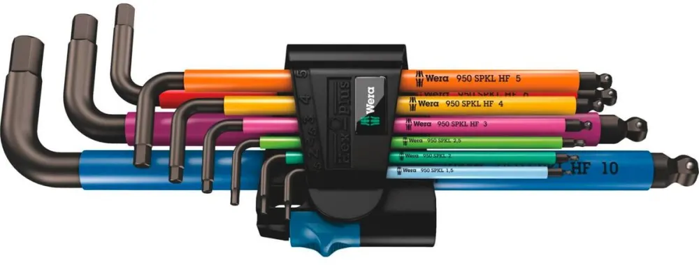 WERA 950/9 Hex-Plus HF 1 L-key set, Blacklaser