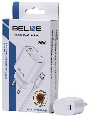 Incarcator Beline 20W USB-C + USB-C cable white