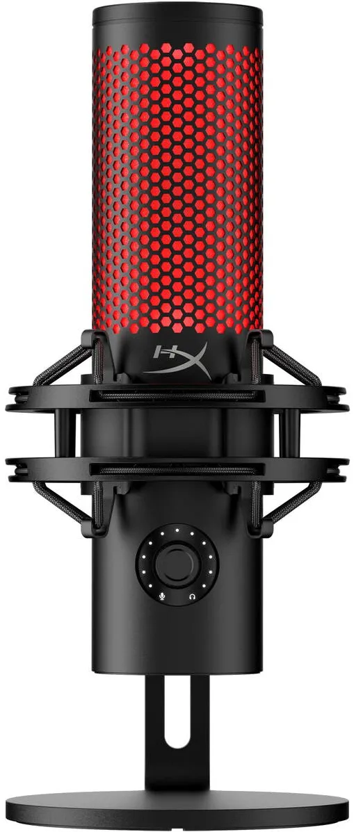 Microfon HP Microfon HyperX QuadCast 2, USB-C, pentru gaming, streaming si podcasting, control on-board, iluminare LED, stand antisoc demontabil, PC/Mac/PS5/PS4, negru