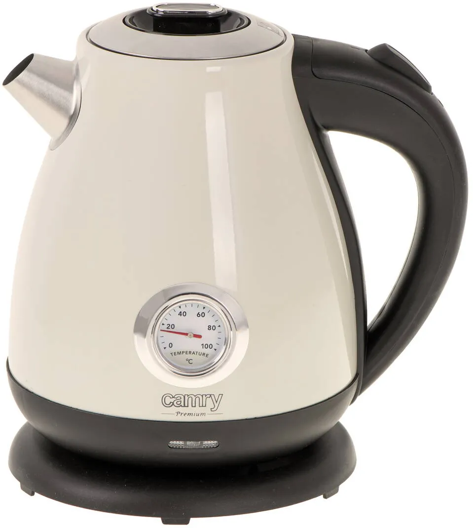 CAMRY CR 1344 Electric kettle with a thermometer 1,7L, Cream