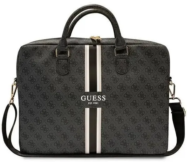 Guess Geanta Guess 4G Printed Stripes compatibila cu laptop 16 inch Black