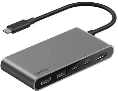 Docking Station BELKIN Hub USB-C Belkin Connect 5-Port, 2xUSB-A, 2xUSB-C, 1xHDMI, gri, 302290