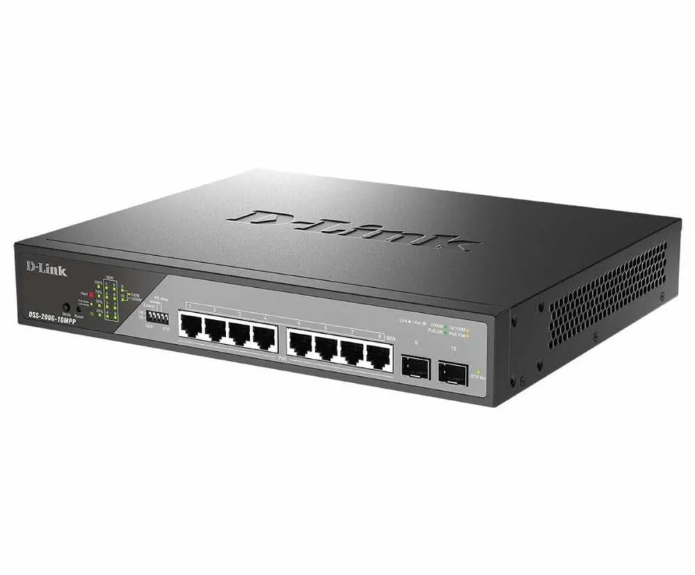Switch D-Link fara management DSS-200G-10MPP/E