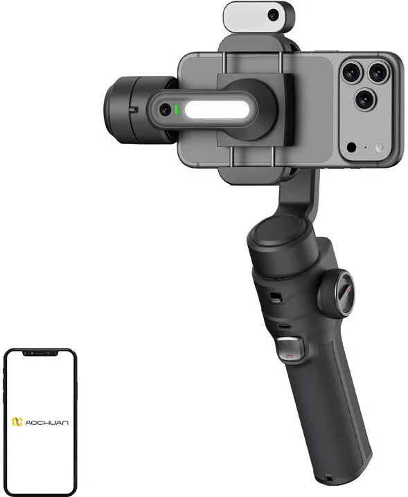 AOCHUAN Stabilizator AOCHUAN S3 cu senzor AI (negru)