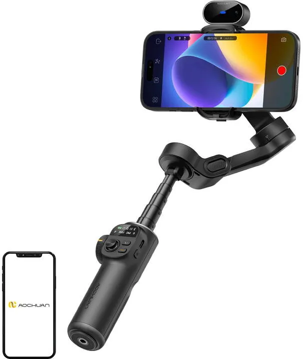 AOCHUAN Stabilizator AOCHUAN X2 cu senzor AI (negru)