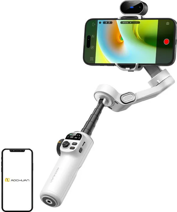 AOCHUAN Stabilizator AOCHUAN X2 cu senzor AI (alb)
