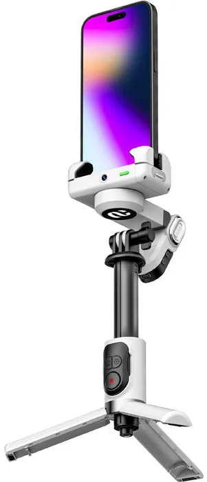 AOCHUAN Stabilizator AOCHUAN M1 Pro cu iluminare RGB (alb)