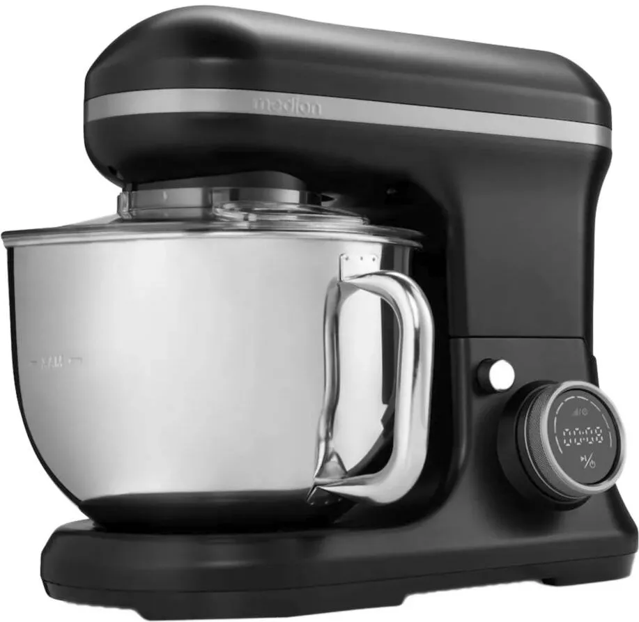 Medion LIFE Digital Food Processor MD18420 (black, 1,200 watts, 5 liter bowl, including ice cream bowl)