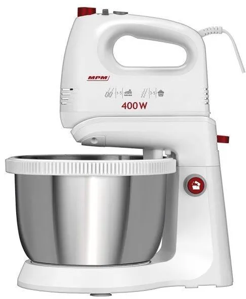 MPM Mixer cu bol rotativ MMR-21Z, 400 W, 3.5 l, 5 trepte de viteza, albargint