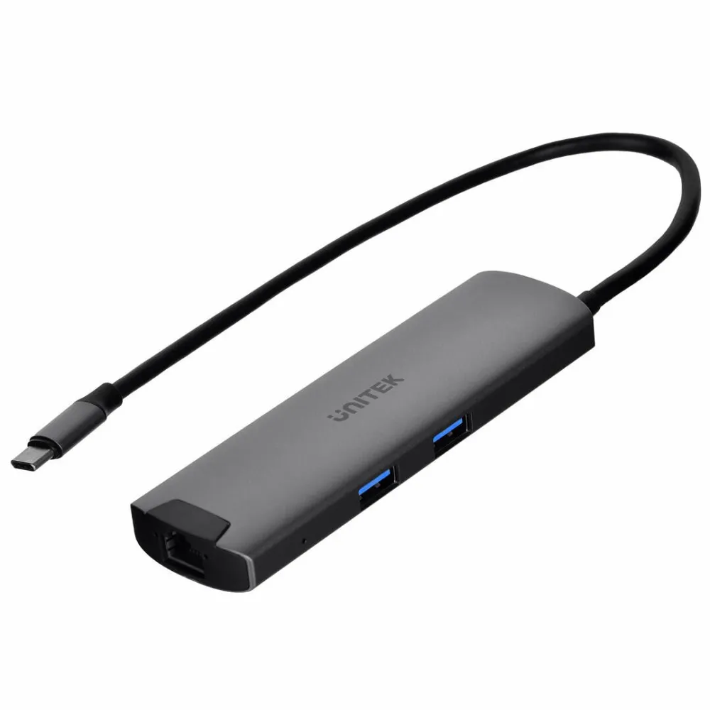 Hub USB Unitek H1112F active USB-C 5 Gbps, HDMI RJ-45 PD 100 W