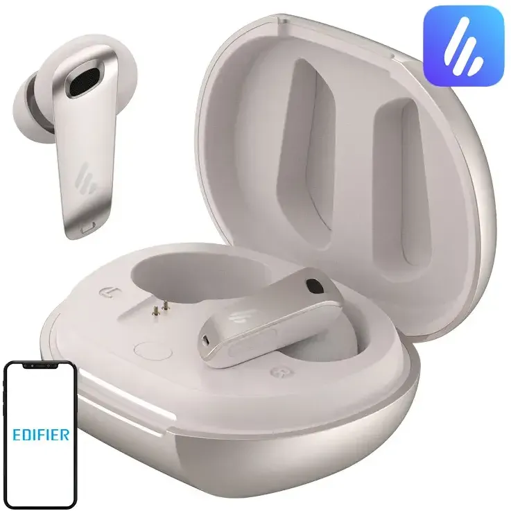 Casti Edifier Wireless headphones TWS Edifier NeoBuds Plus, ANC (pearl)