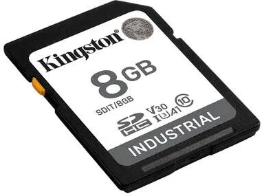 Card de Memorie Kingston Industrial 8GB SDHC (Black, UHS-I U3, Class 10, V30, A1)