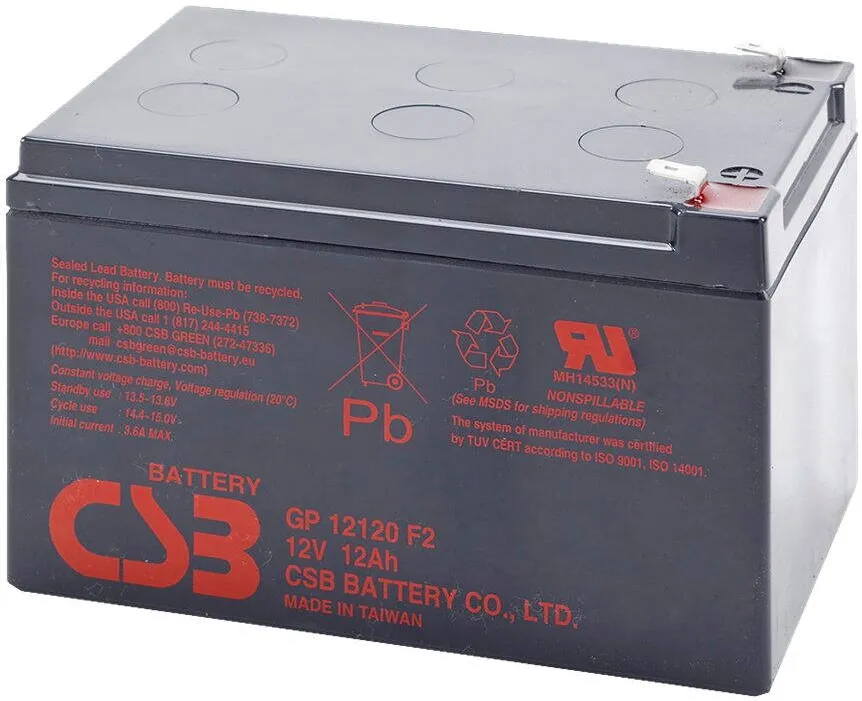 CSB BATTERY GP12120 12V 12Ah F2 Pb