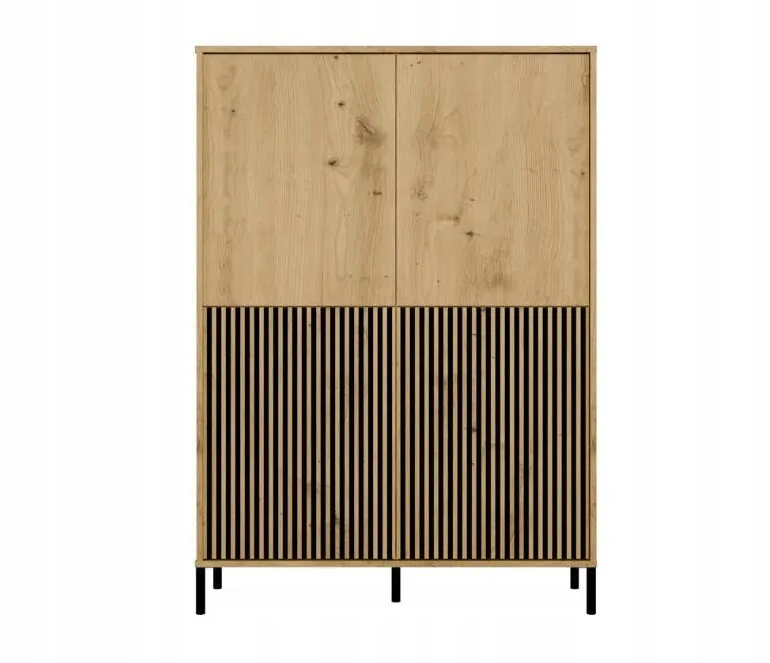 TOP E SHOP KAMARO 4DK SLIM/GŁ OAK ARTISAN DISPLAY CABINET