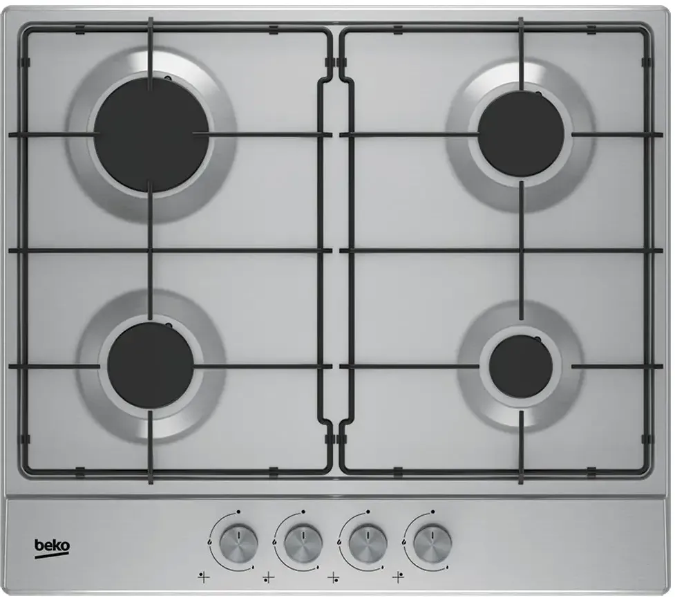 Plita BEKO incorporabila HIAG64223SX, Gaz, 4 arzatoare, Inox
