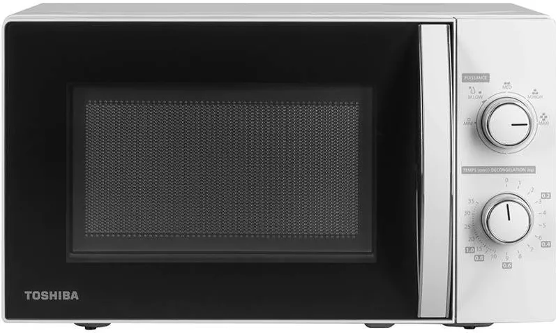 Cuptor cu Microunde Toshiba MW-MM20PWH, 20 l, 800 W, Timer, Control mecanic, Iluminare LED, Alb