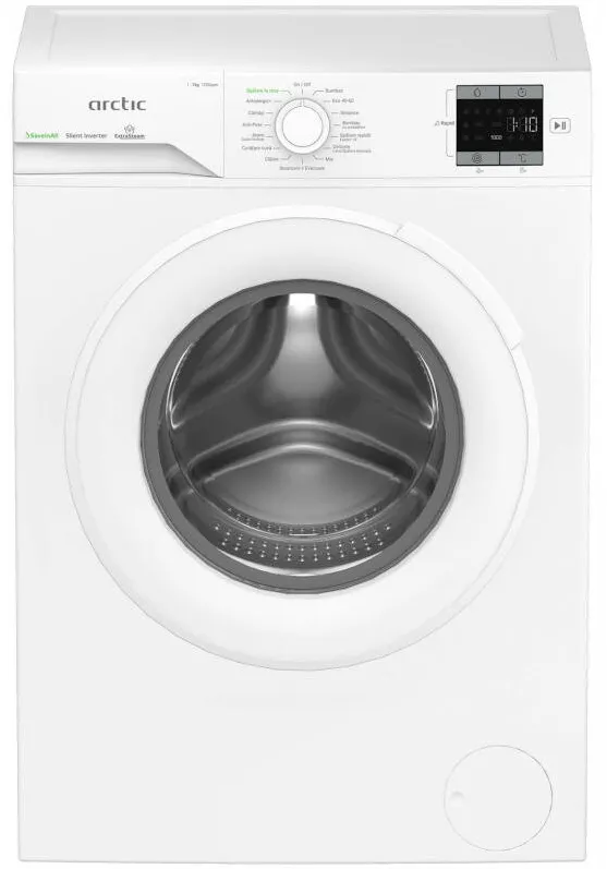 ARCTIC Masina de spalat rufe APLM1WFSU17210W, 7 kg, 1200 RPM, Clasa A, Silent Inverter, ExtraSteam, Add-In, Alb