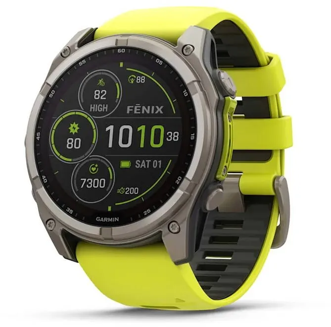 Smartwatch Garmin fenix 8 3.56 cm (1.4") 51 mm Digital 280 x 280 pixels Touchscreen Titanium Wi-Fi GPS (satellite)
