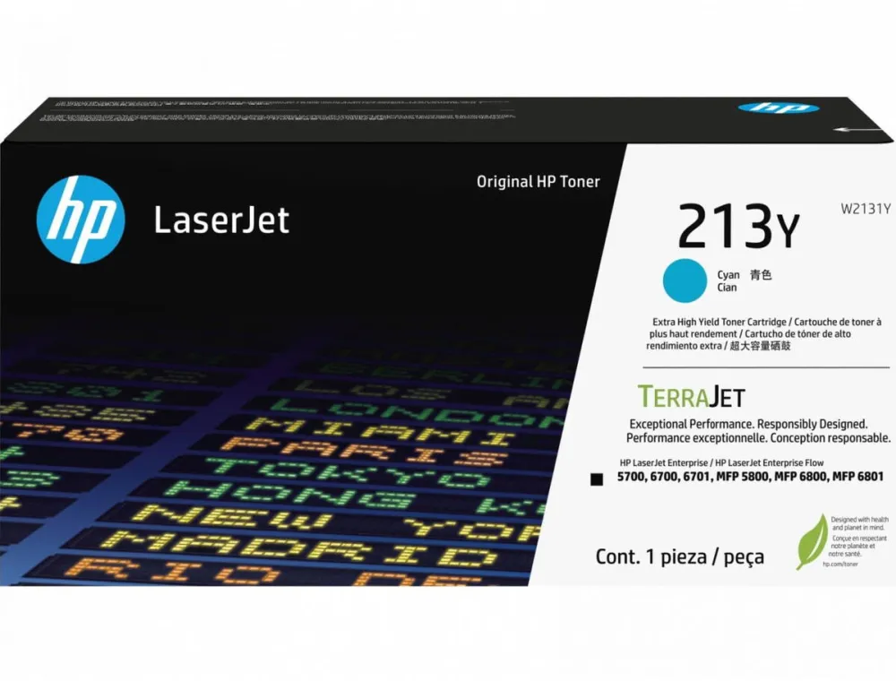 Toner imprimanta HP Toner imprimanta, HP, Compatibil cu HP 213Y, 12000 pagini, Cyan