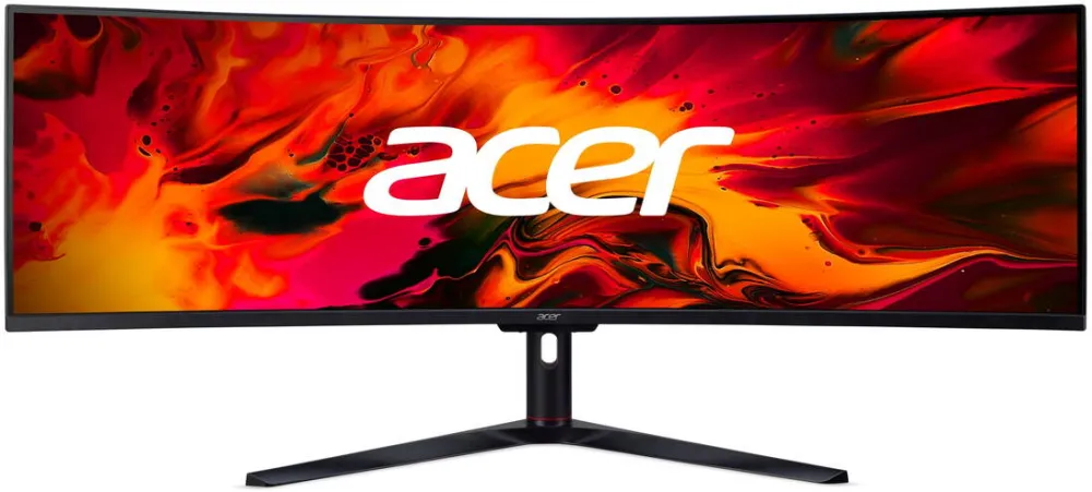 Monitor Acer Monitor Acer Curved ZeroFrame EI491CR S, 49", VA, Dual FHD (3840x1080), 144Hz, 4ms, Difuzoare, HDMI, Display Port, Pivot, Negru