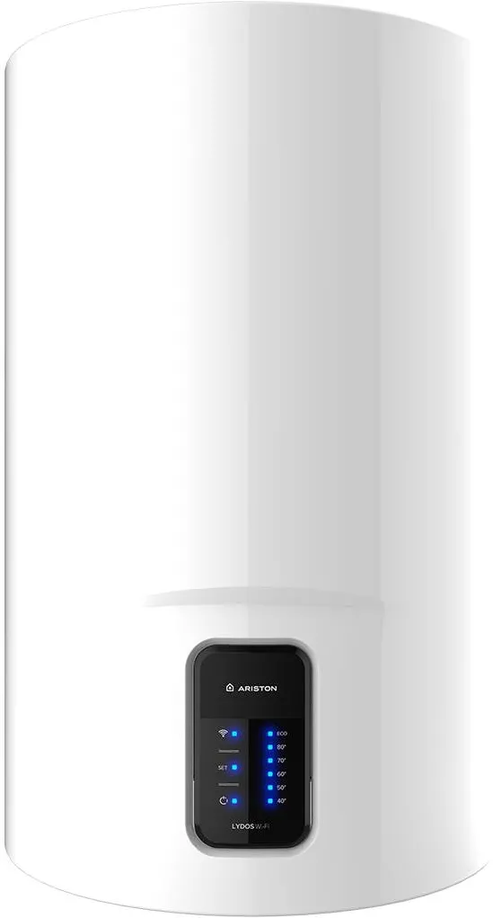 ARISTON Boiler electric Lydos Wi-Fi 50L, 1800 W, conectivitate internet, rezervor emailat cu Titan