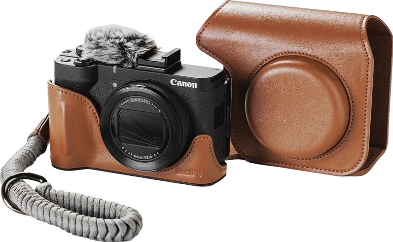 SmallRig 5385 Leather Case Kit for Canon PowerShot V1 Brown