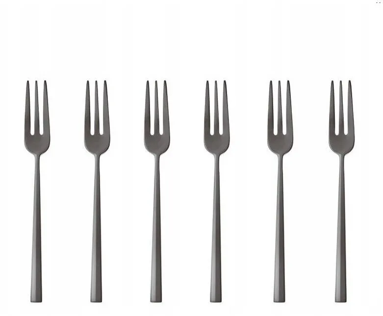 Sambonet Set 6 widelci Sambonet Rock PVD 2Black, inox, design modern, culoare neagra