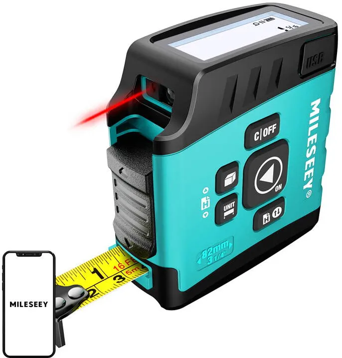 Mileseey Telemetru cu laser Mileseey DT20 cu banda de masurare de 40 de metri
