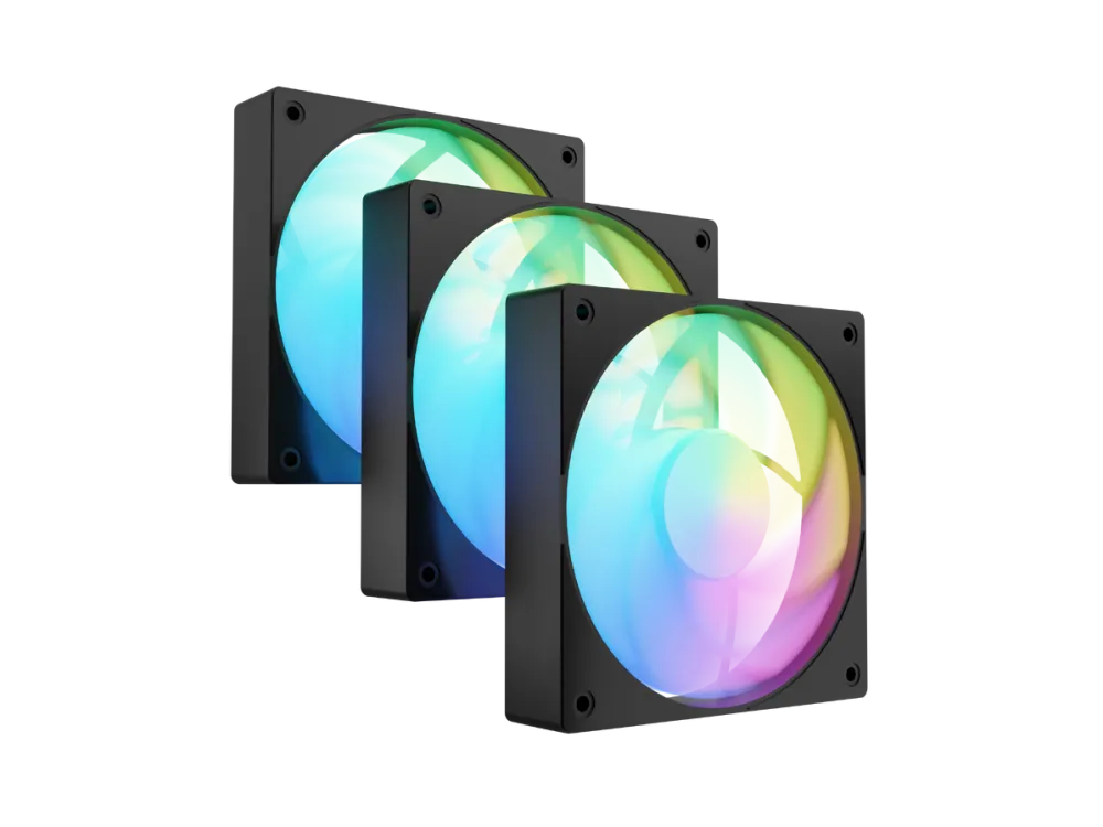 Set 3 ventilatoare PC Fury Sai S12 ARGB PWM negru