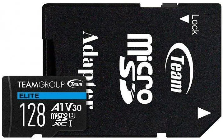 Card de Memorie Team Group Micro SDXC Elite A1 V30 128GB + Adaptor