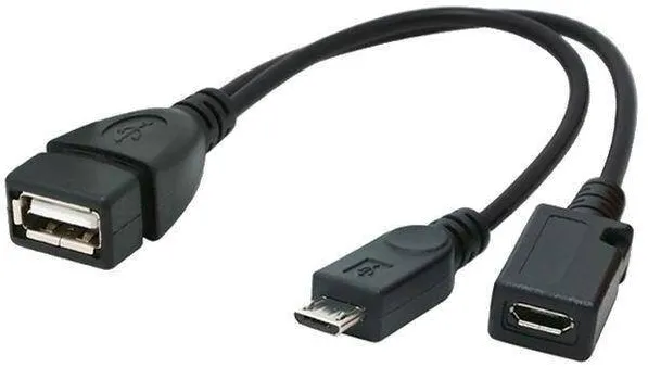 Adaptor Gembird A-OTG-AFBM-04 cable USB OTG AF to micro BM + micro BF 0.15 m