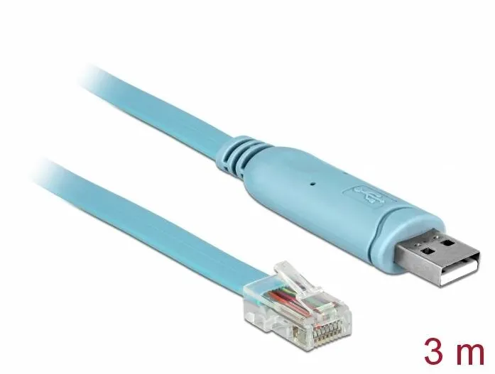 DELOCK 63289, serial cable - 3 m - blue