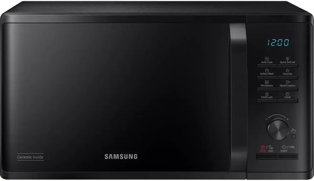 Cuptor cu Microunde Samsung MS23K3515AK/OL, 23 l, 800 W, Auto cook, Quick Defrost, Control touch, Interior ceramic, Child lock, Negru