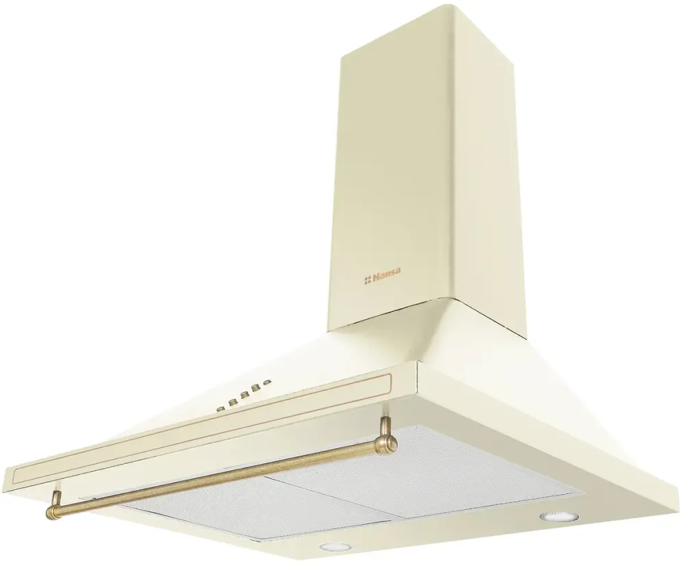 HANSA Hota semineu OKC613RWH, Putere de absorbtie 403 m3/h, 3 trepte de viteza, 60 cm, Alb