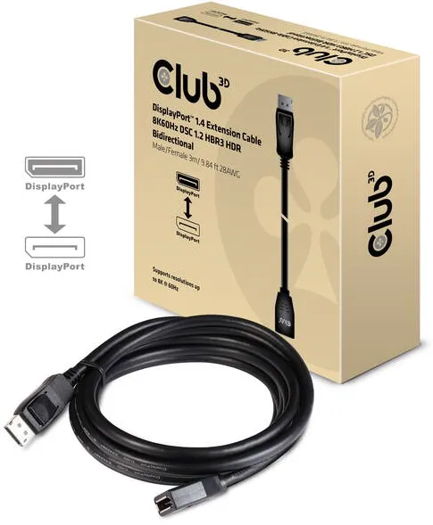 Cablu CLUB 3D DisplayPort 1.4 3m 8K60HZ St/Bu