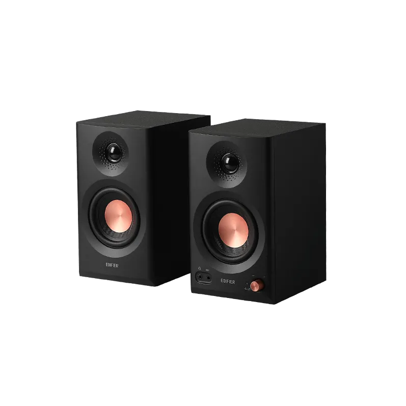 Boxe Edifier MR3-BK, 2.0, RMS: 36W (2 x 18W), studio monitor, volum, bass, treble, intrare jack 6.35 TRS balanced, RCA, iesire casti, black